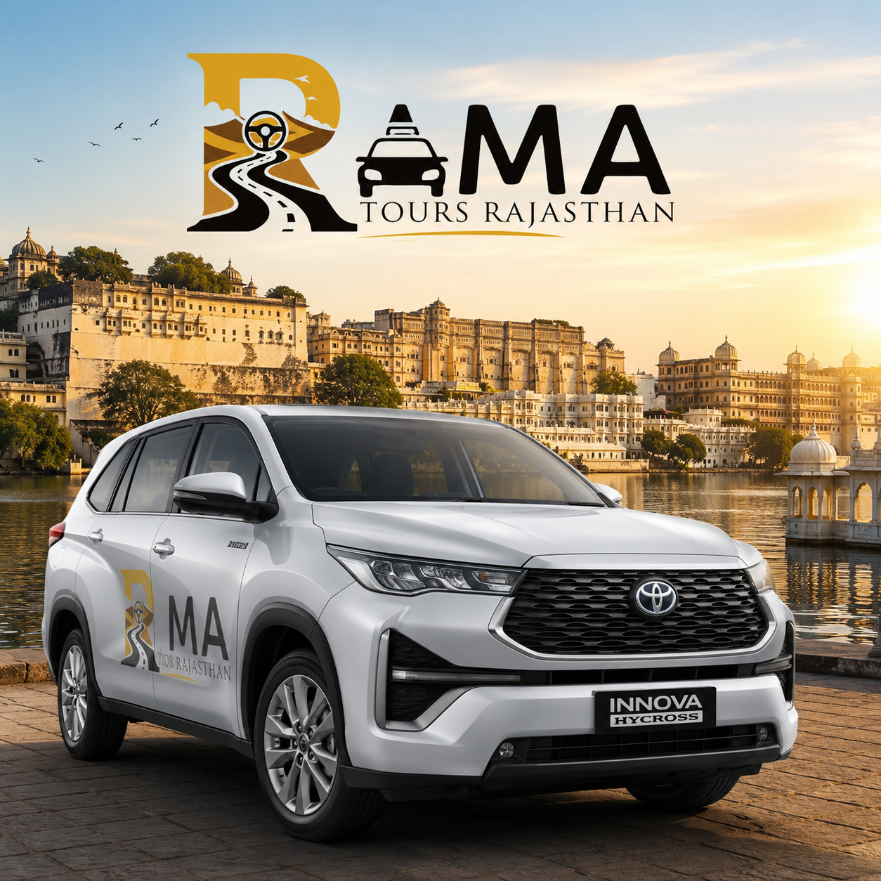 Rama Tours driver with taxi in Udaipur